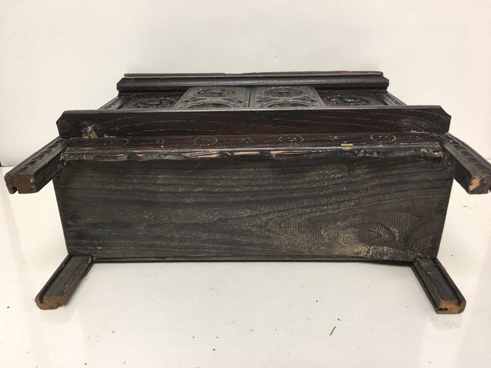 MIniature French Breton Salesman sample cabinet Wood antique 1900s Gorgeous Rare