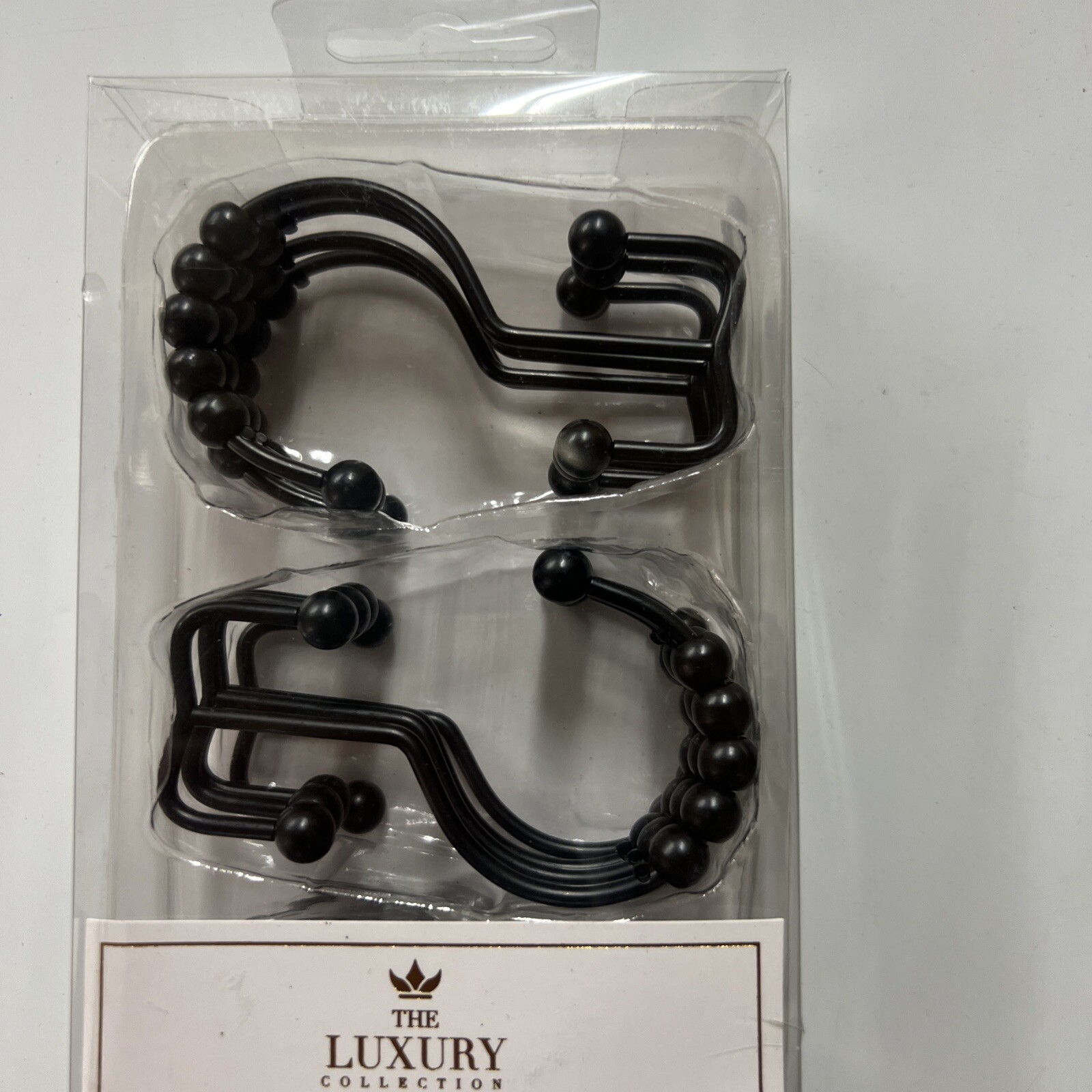 Shower Curtain Hooks Black Metal 12 Count Household Trends