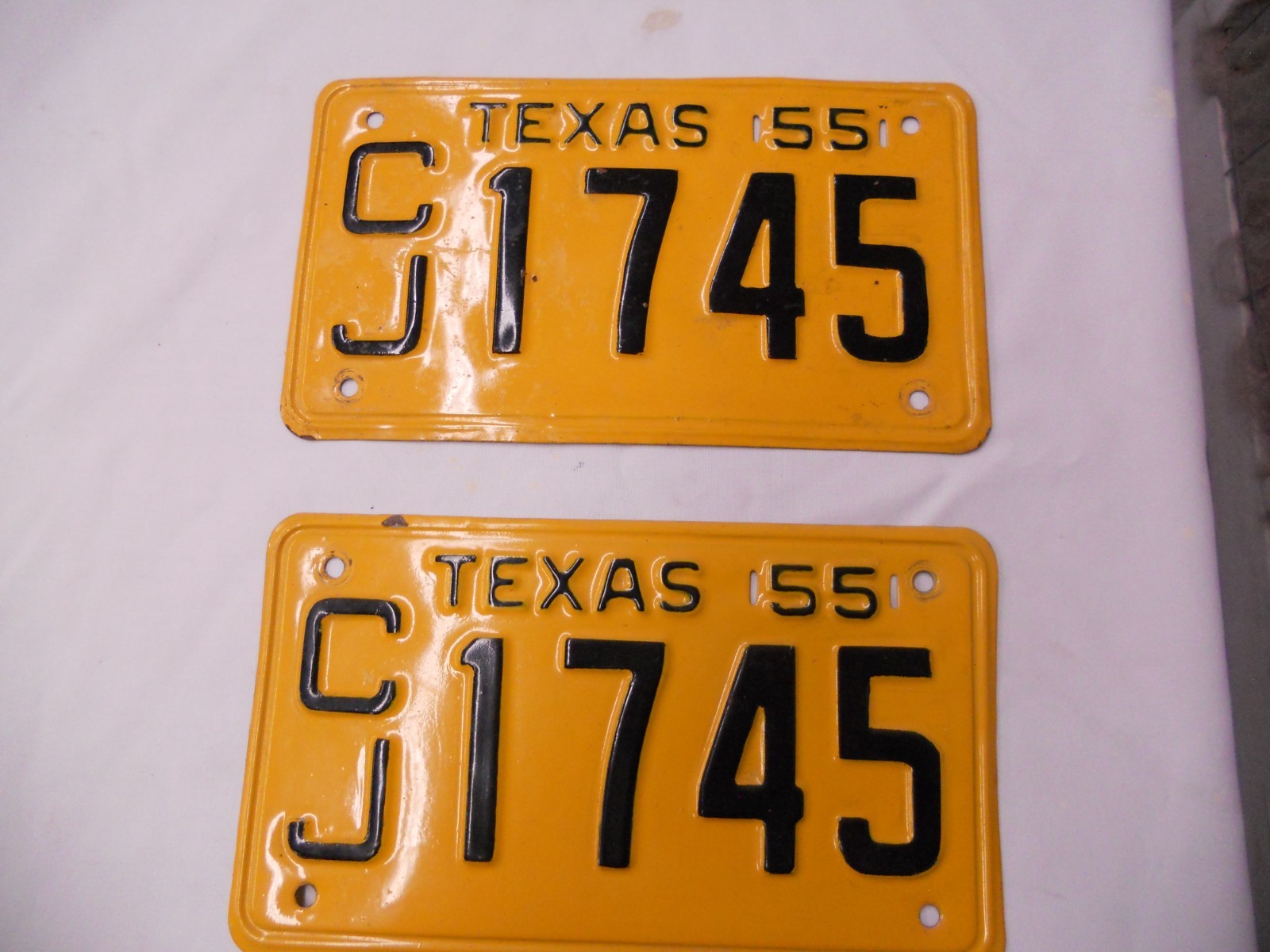 Texas license plates. 1955  cj1745