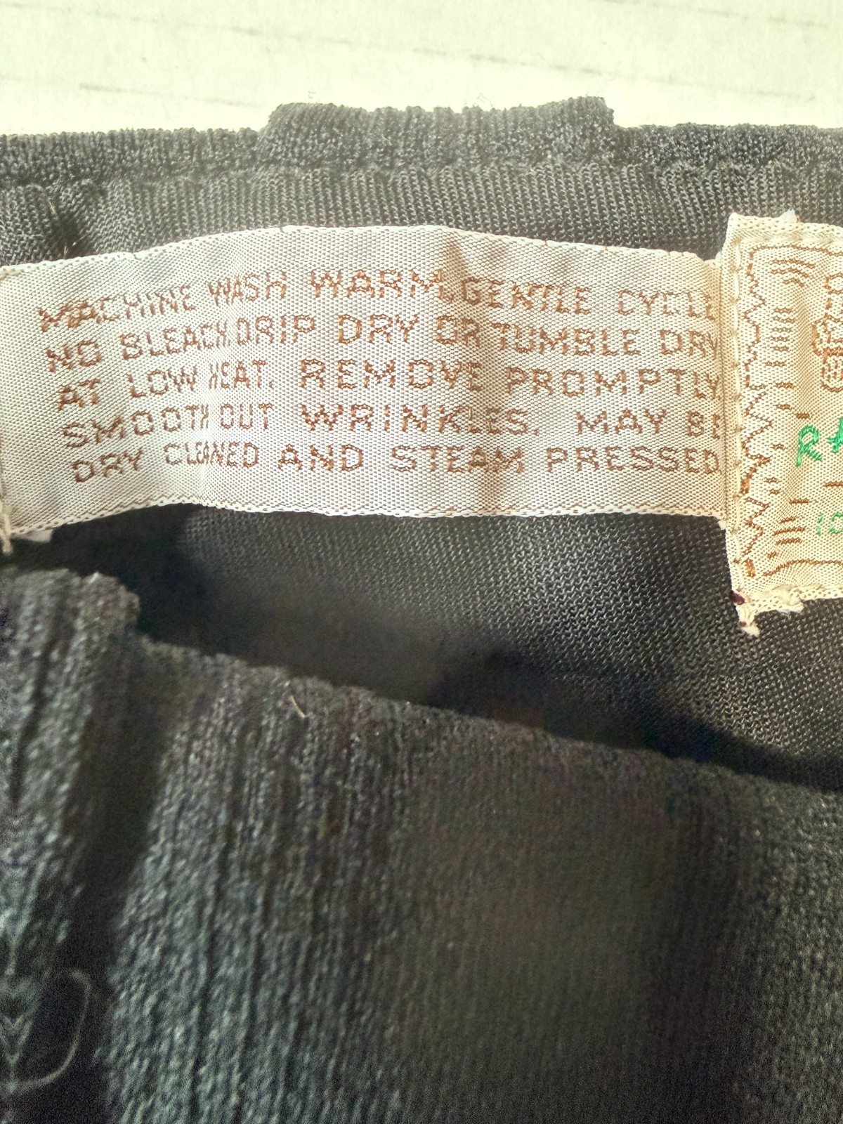 H Bar C Ranchwear - Vintage 60's Black Polyester Textured Pants USA - 32x31