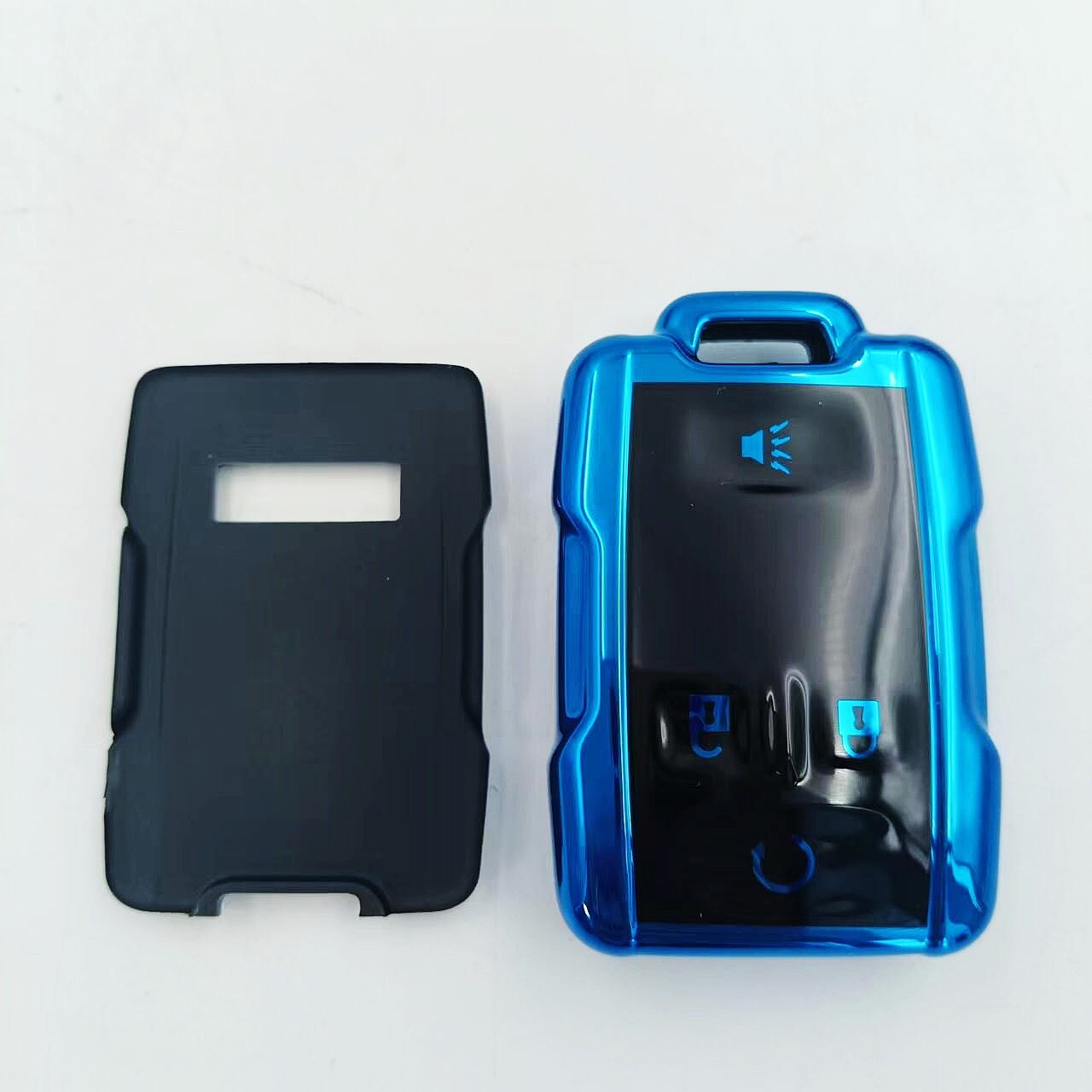 Remote Key Fob Cover Case Holder Chain for Chevrolet Suburban GMC Yukon 4 Button