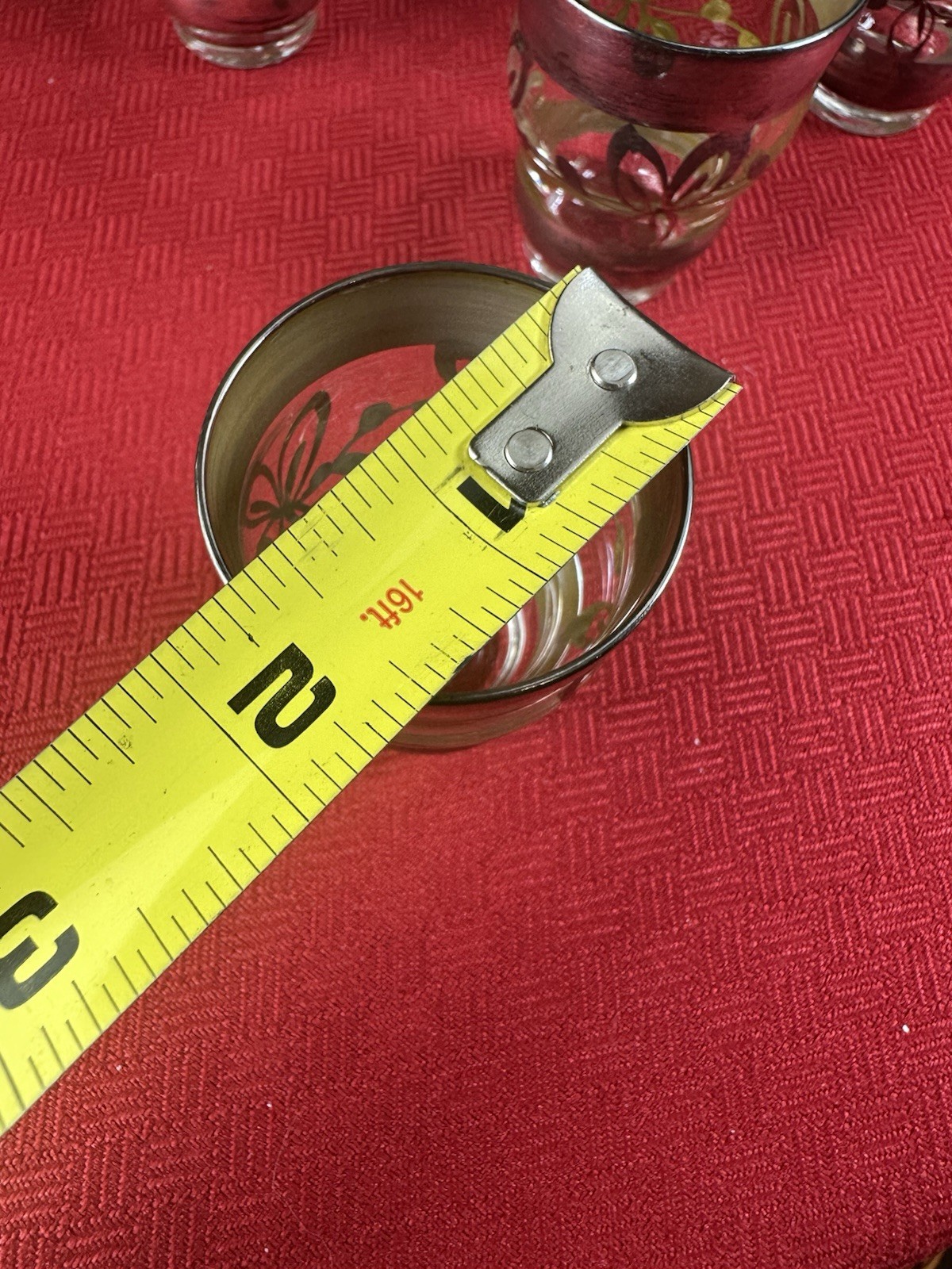 Antique 8 Piece Sterling Silver Overlay Decanter Set Art Deco Liquor Hand Blown