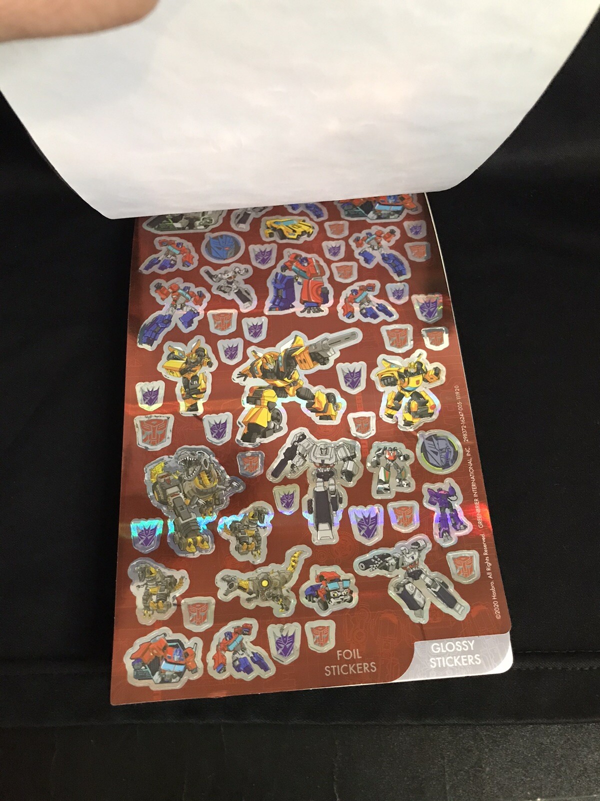 Transformers Sticker Book Over 150 Stickers Sheet Puffy, Glitter, Foil, Glossy