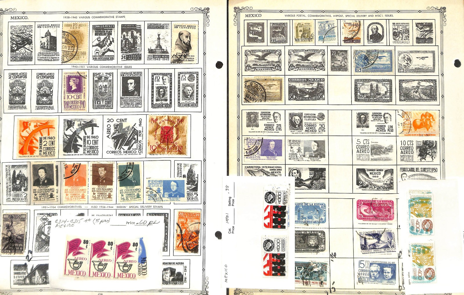 Mexico Stamp Collection on 35 Regent & Stock Pages, 1863-1971 (BK)