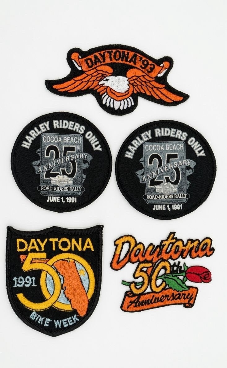 Vintage Harley-Davidson Patch Lot W/ 40 - Eagles, HOG, Daytona, Lady Harley, USA