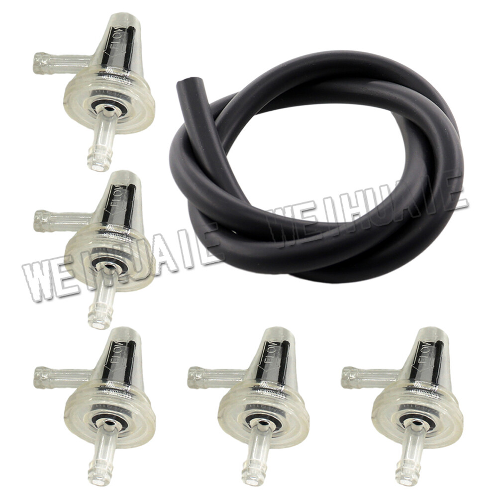 5x Clear Inline Gas Right Angle Fuel Filter For Motorcycle 6mm 7mm & 6*9 Line