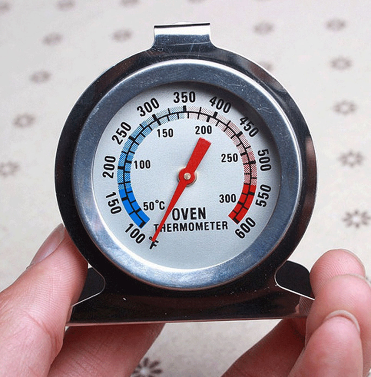 Oven Thermometer Stainless Steel Classic Stand Up Food Meat Temperature Gauge5-1