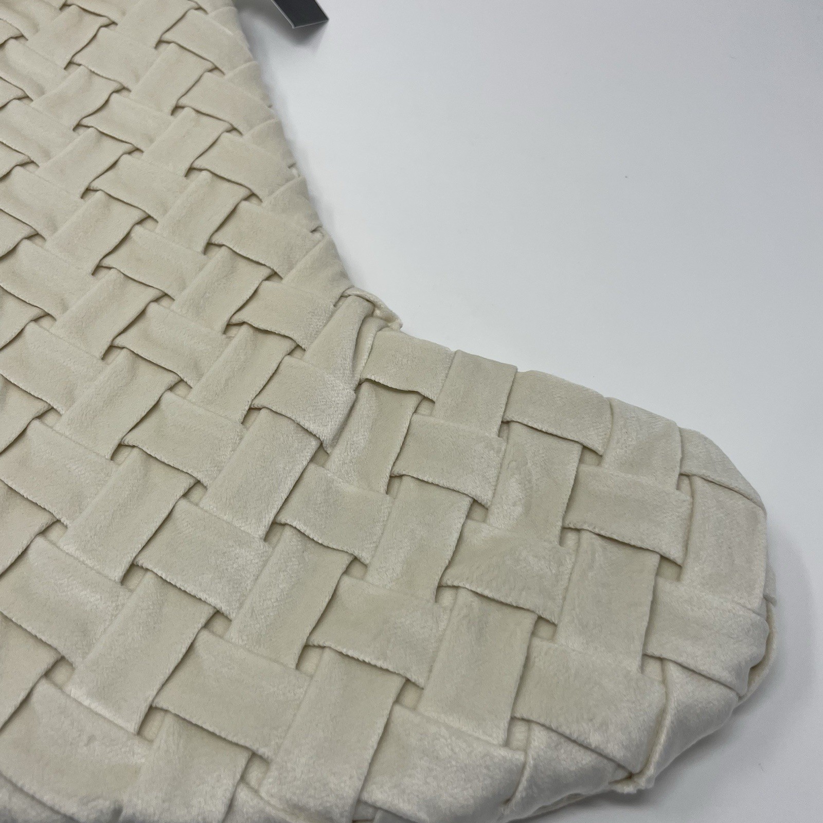 TAHARI HOME Ivory Woven Christmas Holiday Stocking 22"