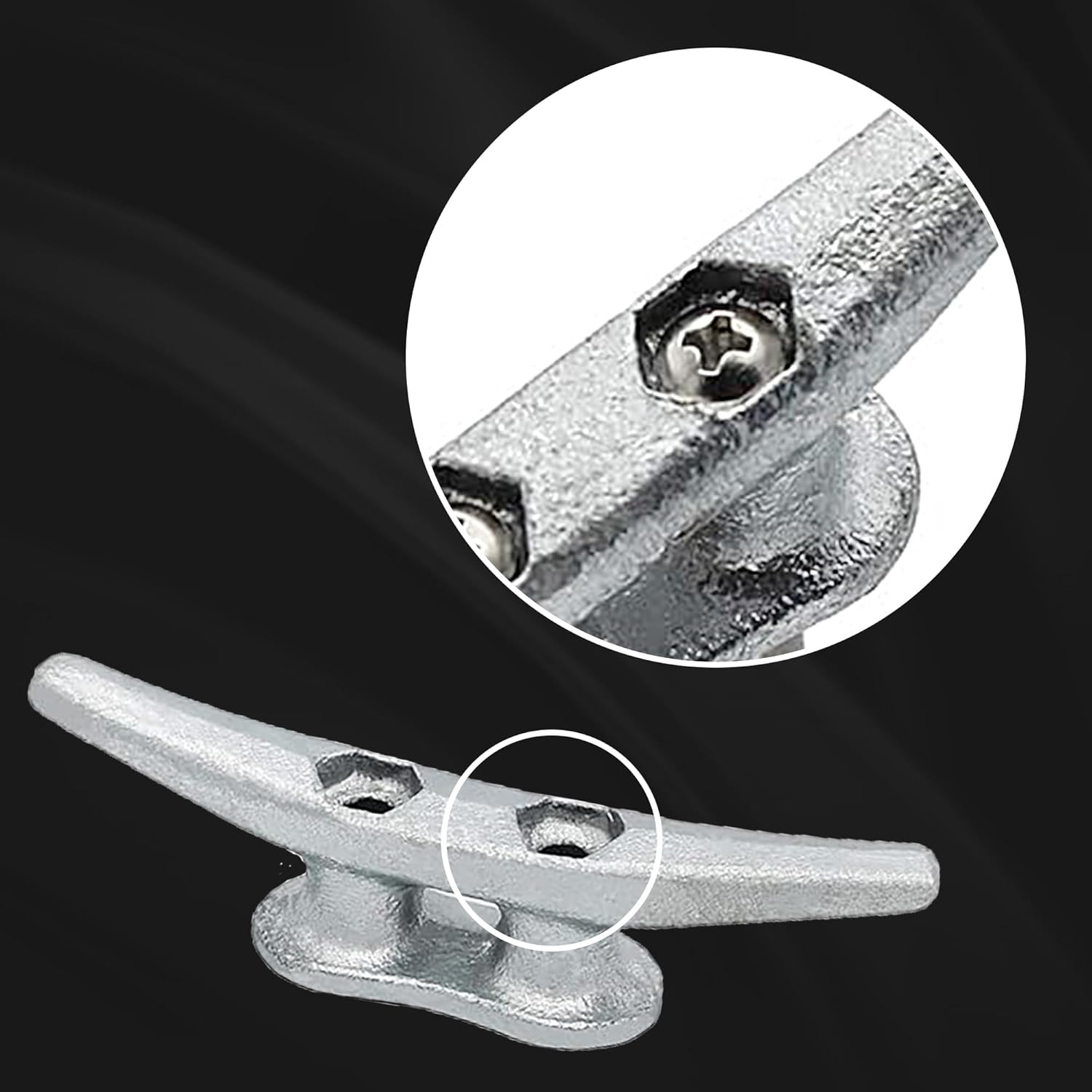 Cast Iron Dock Cleats 4 Inch Small Boat Cleats Galvanized Marine Grade Rope Clea