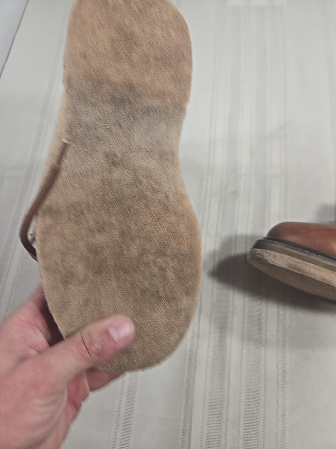 Simms River Wading Boots Felt Sole Leather Size 7 Brown/Green