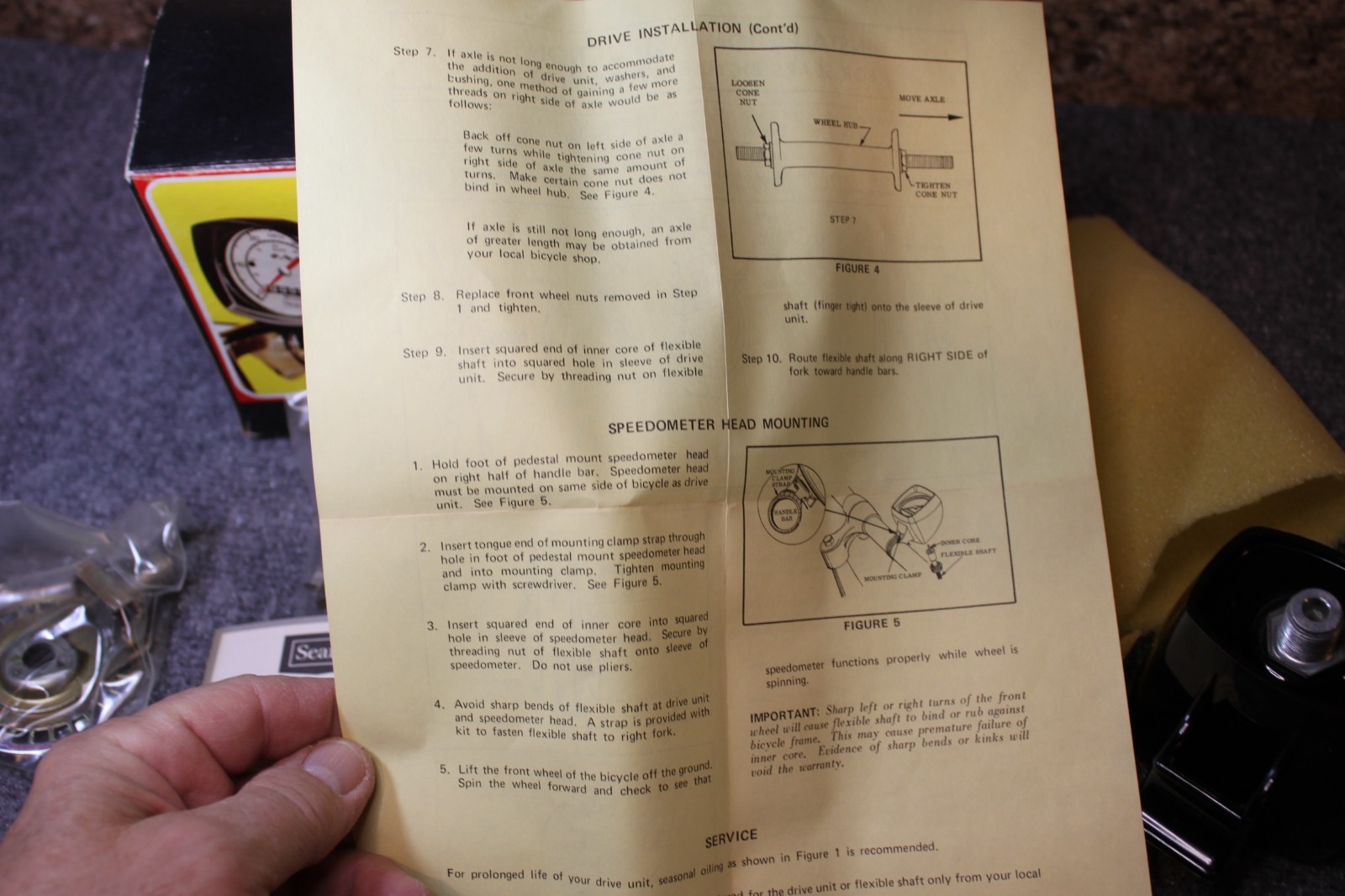 Vintage 1970's Sears Speedometer 27in Bike Bicycle 50 MPH 6 48834 NIB NOS