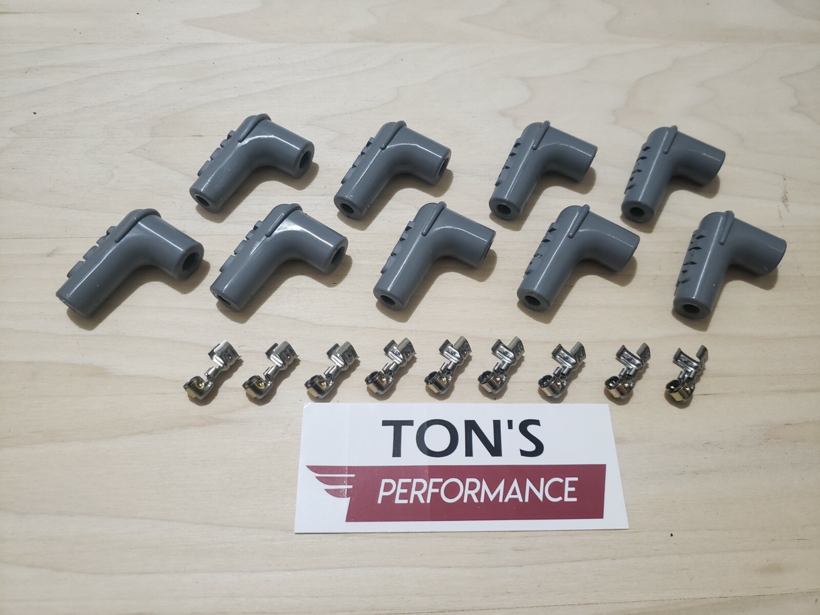 Set of 9 MSD Ignition 8850 Spark Plug Boot And Terminal Set 90 Degree with LOGO