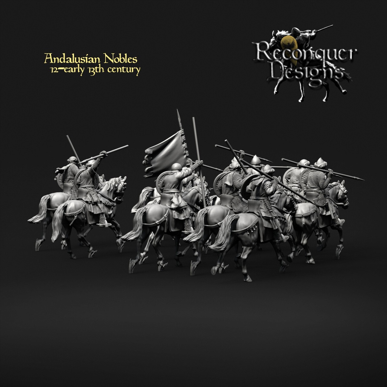 Reconquer Designs Miniatures Medieval Andalusian Nobles Islamic Cavalry Crusades