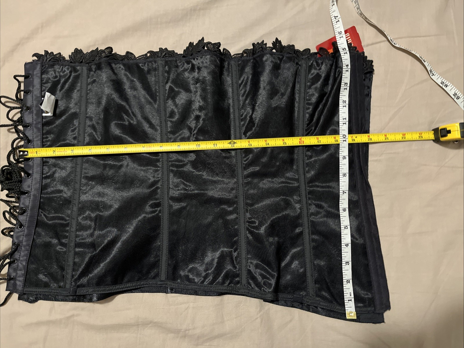 VNG NWT Torrid Strapless Lace Corset Size 48/3XL Black Brocade Ren Faire Witchy