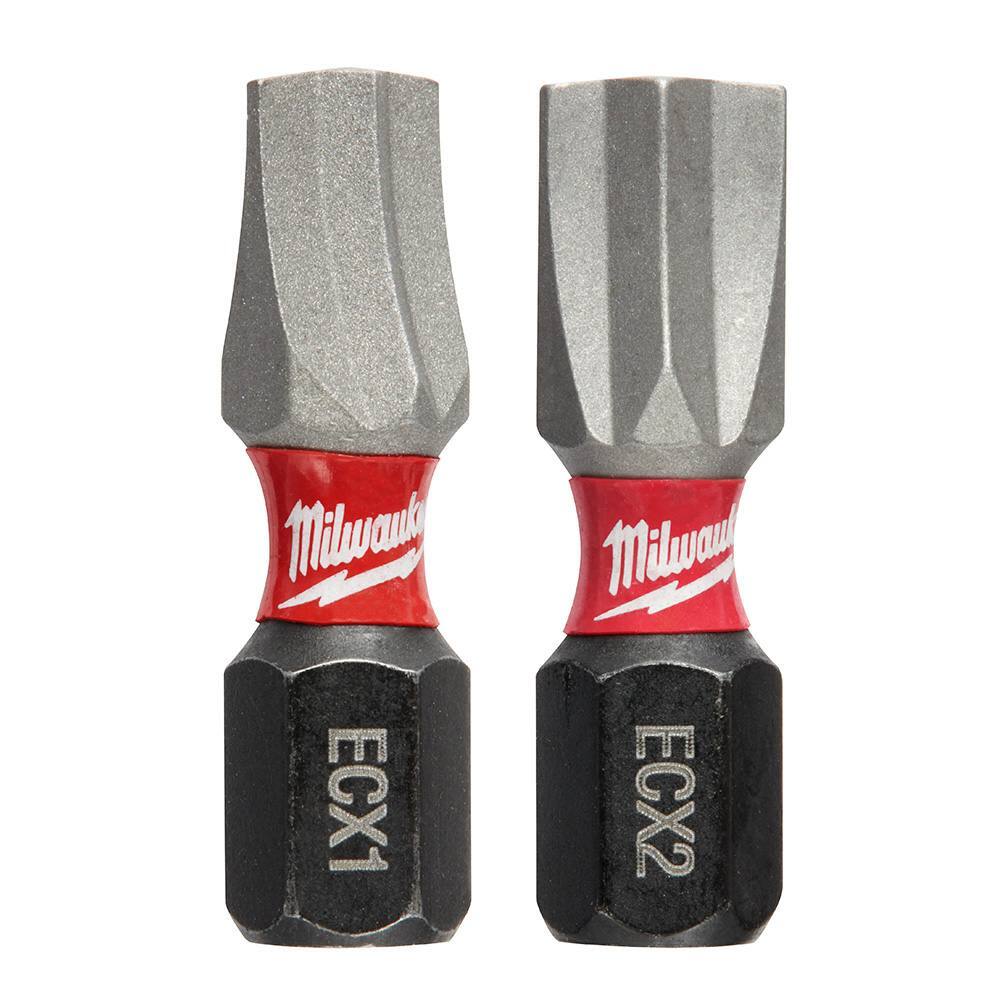 Milwaukee 48-32-4440 SHOCKWAVE™ 1" ECX Impact Bits, 2-Pack