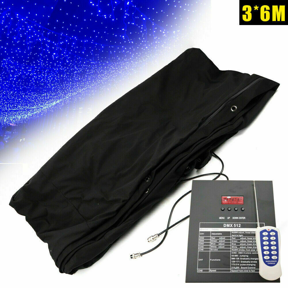 LED Star Stage Backdrop - 20x10FT LED Star Curtain Background Starry Sky DMX512