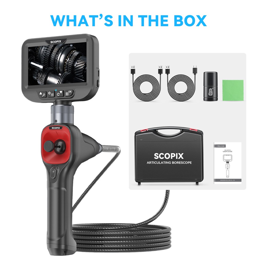 SALE! 4-Way 720° Articulating Borescope Industrial Endoscope Inspection Camera