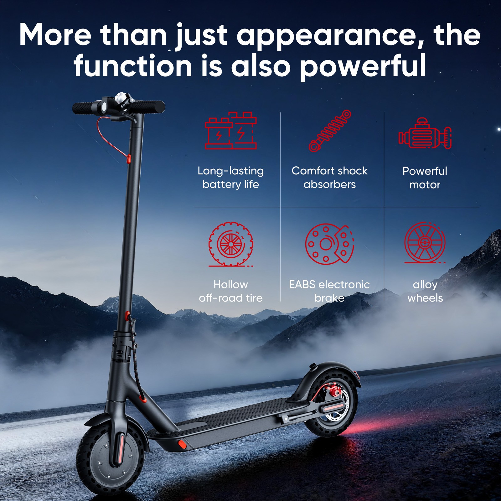 500W Commuter Electric Scooter For Adult 19MPH 20 Mile Range 8.5" Solid Tires