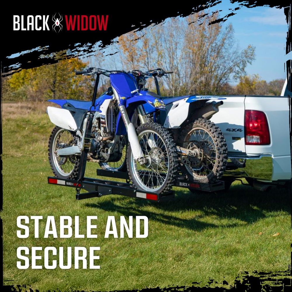 Black Widow Pro Black Anodized Aluminum Double Dirt Bike Carrier - 600 lb. Cap