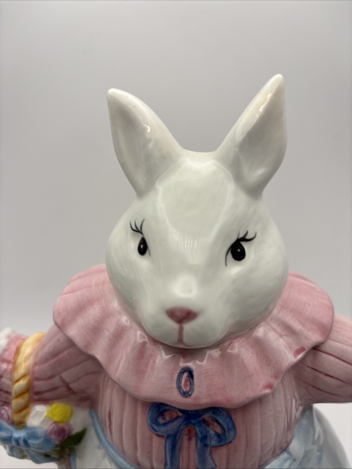 Rabbit Teapot TEA TIME Hand Painted Seymour Mann Easter Springtime