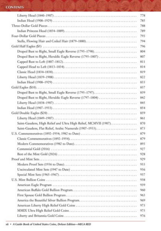 Mega Red A Guide Book of United States Coins Deluxe 10th Edition Softcover