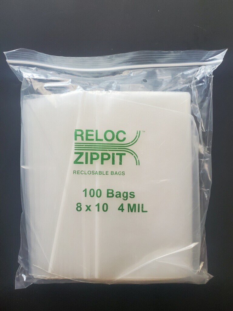 2x3 to 24x24 Clear HD Reloc Zippit Lock Seal Top Reclosable Zip-lock Bags 4Mil