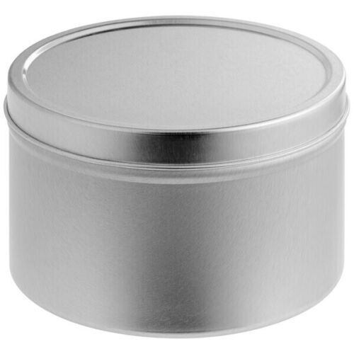 16 oz Seamless Metal Candle Tins Containers with Lids (6-12-24 count)