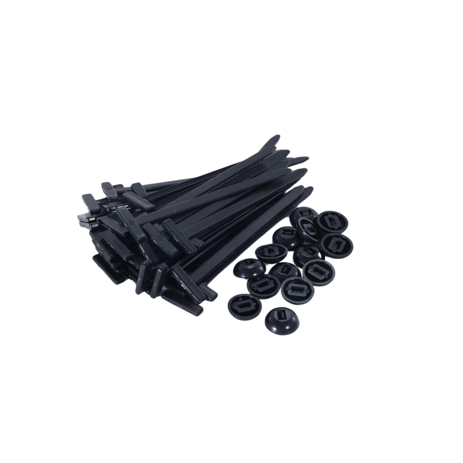 100 PCS Nylon Universal Cable Tie Buckle，Heavy Duty Self-Locking Zip Ties Holder