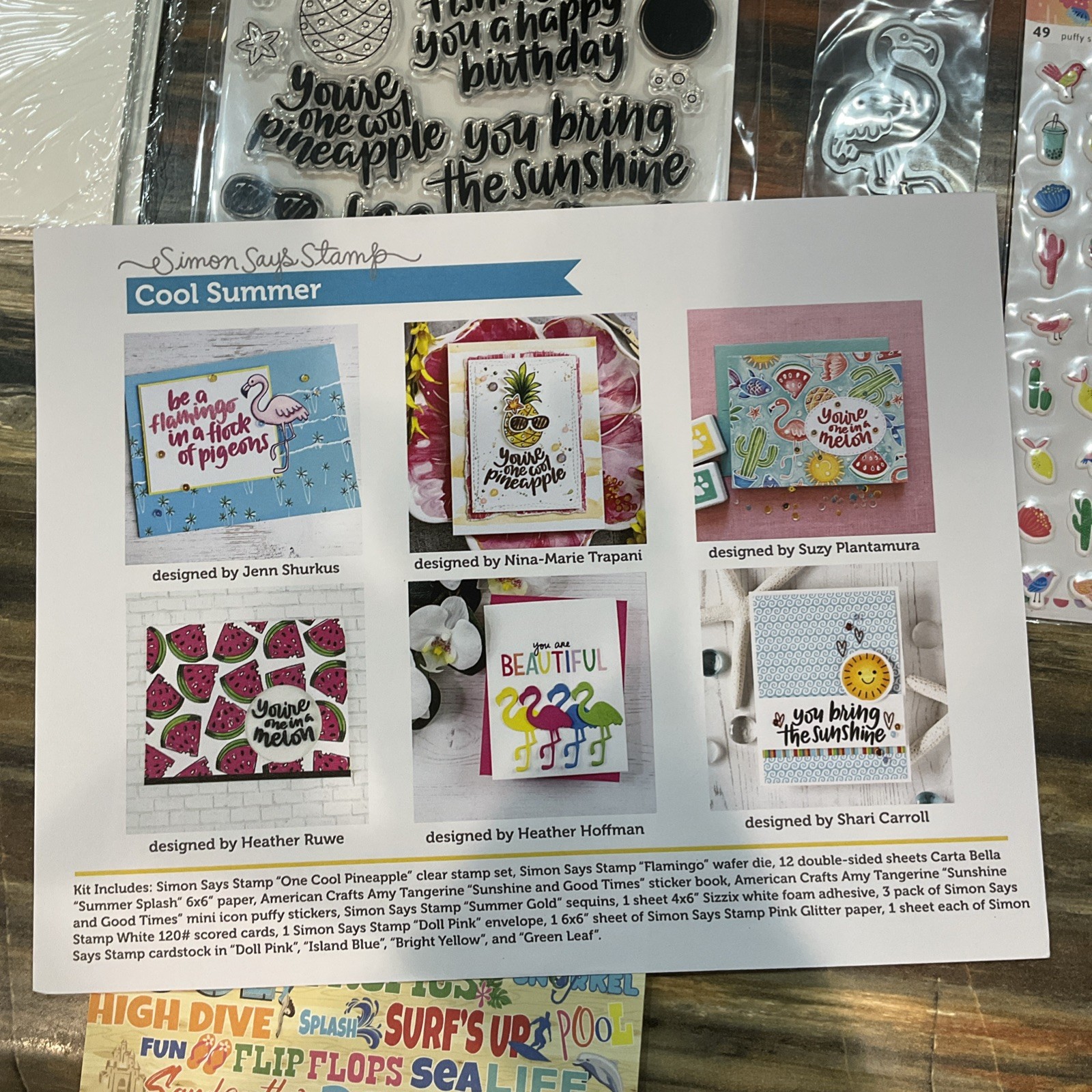 Simon Says Stamps Cool Summer Stamp And Craft Kit NIP