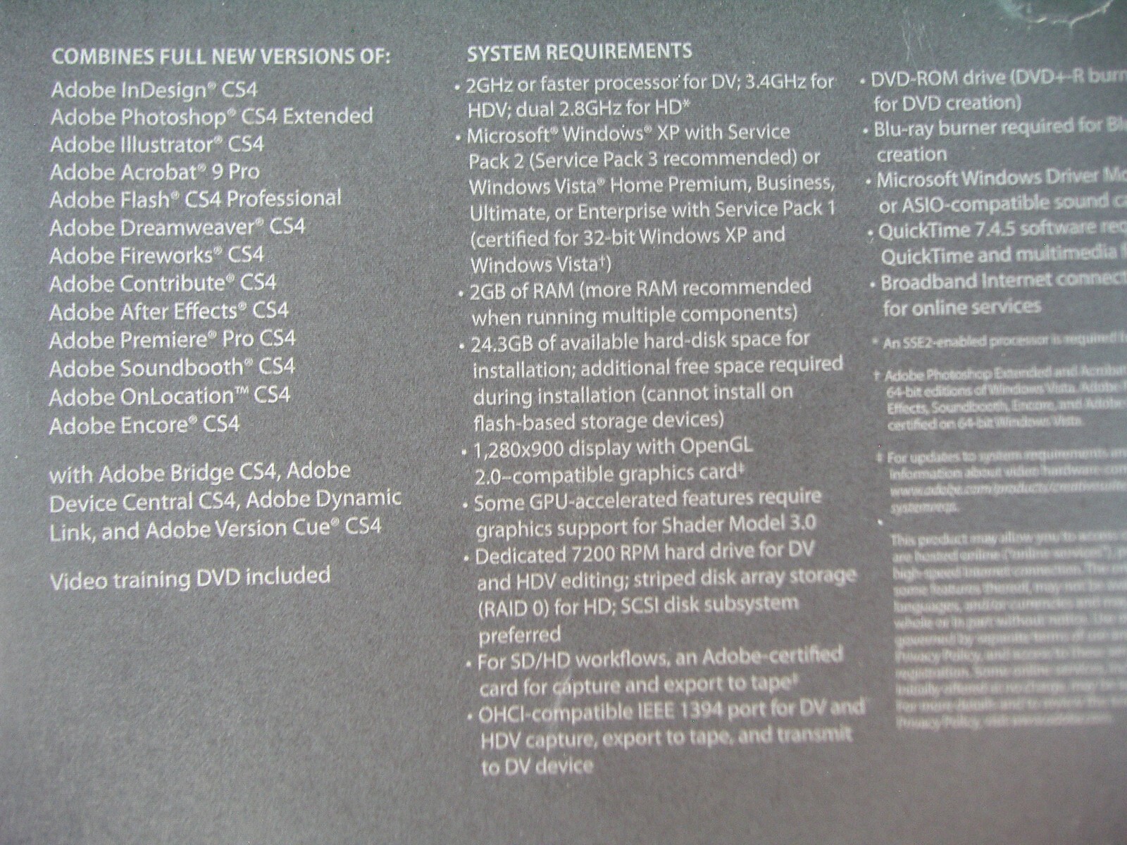 Adobe Creative Suite 4 CS4 Master Collection For Windows Full Retail DVD Version