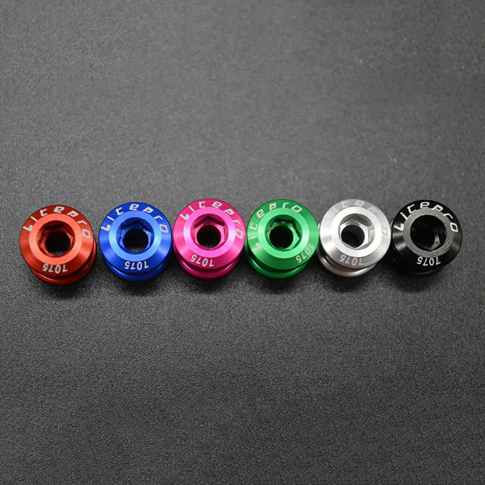 5PC Aluminum alloy 7075 CNC Bike Chainring Bolts Single/Double Speed Crank Bolt