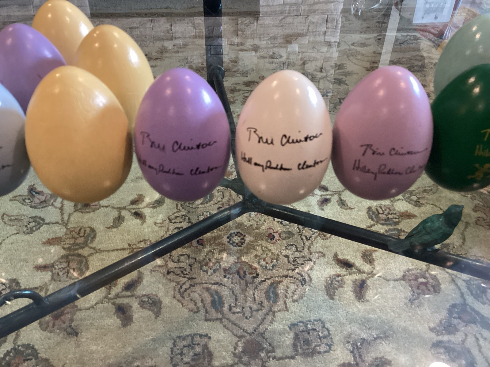 11 Clinton White House Easter Eggs 1993-2000 Incl. (3) 1993 & Box (See Listing)