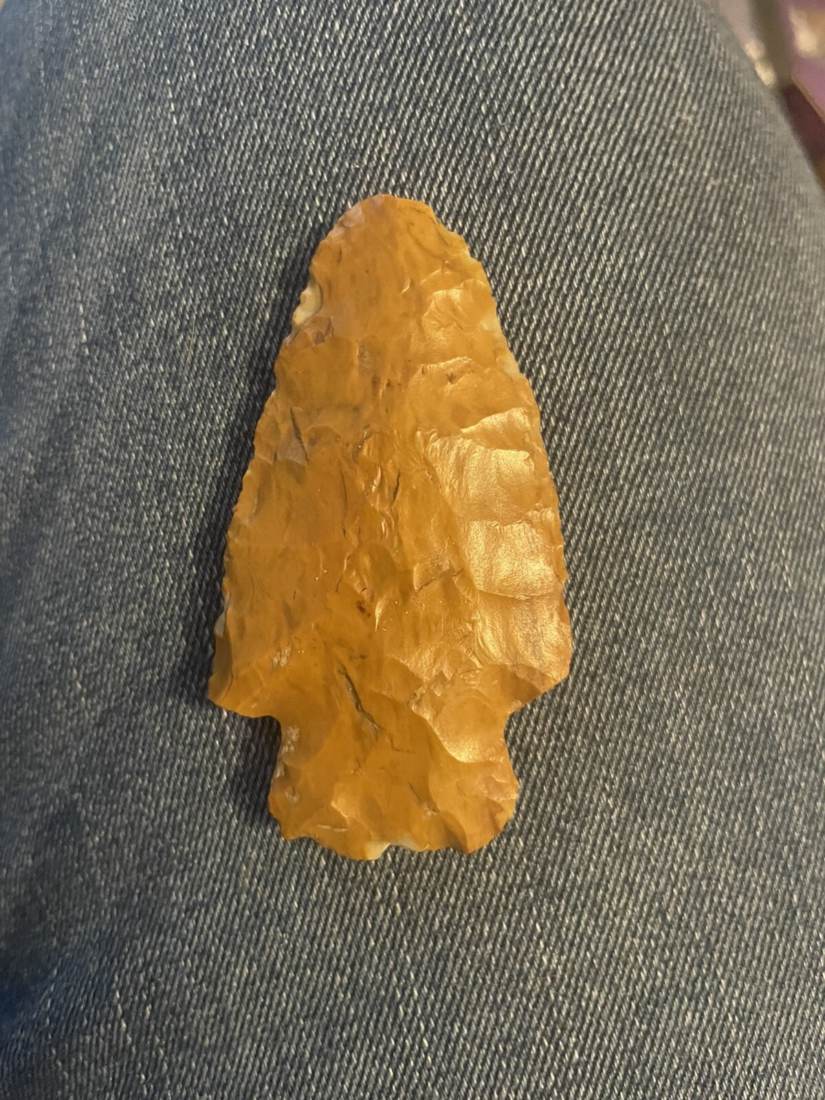 Adena Authentic Point.  2 5/8. Gold/brown Creek Chert 3k-1800 BP. Kentucky