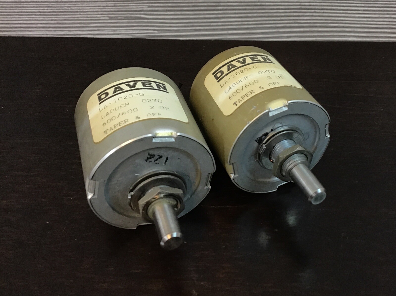 Vintage Pair - Daven LA-1020-G Audio Attenuators Ladder, 600/600, 2DB, Taper&off