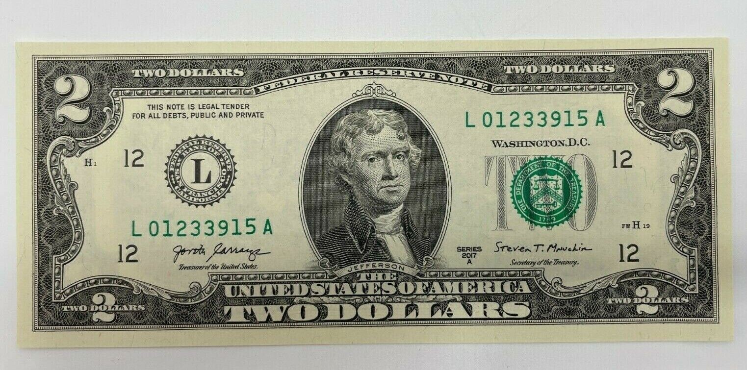 *Lot of TEN (10) 2017A CRISP $2.00 Two Bills Uncirculated Sequential Notes