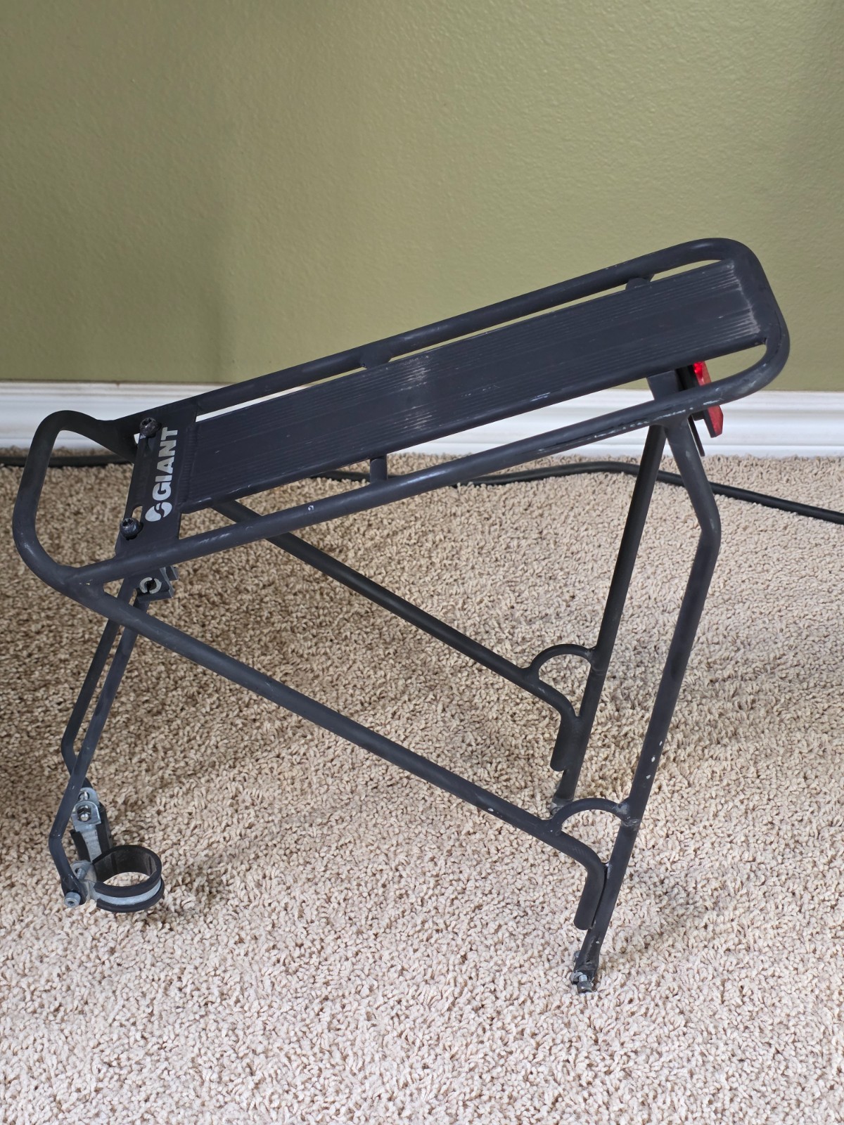 GIANT 25 kg Rear Bike Rack Black Aluminum Alloy