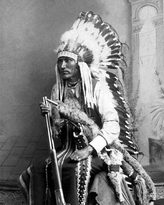 Native American Indian CHIEF LONE WOLF Glossy 5x7 Photo Kiowa Print Old West