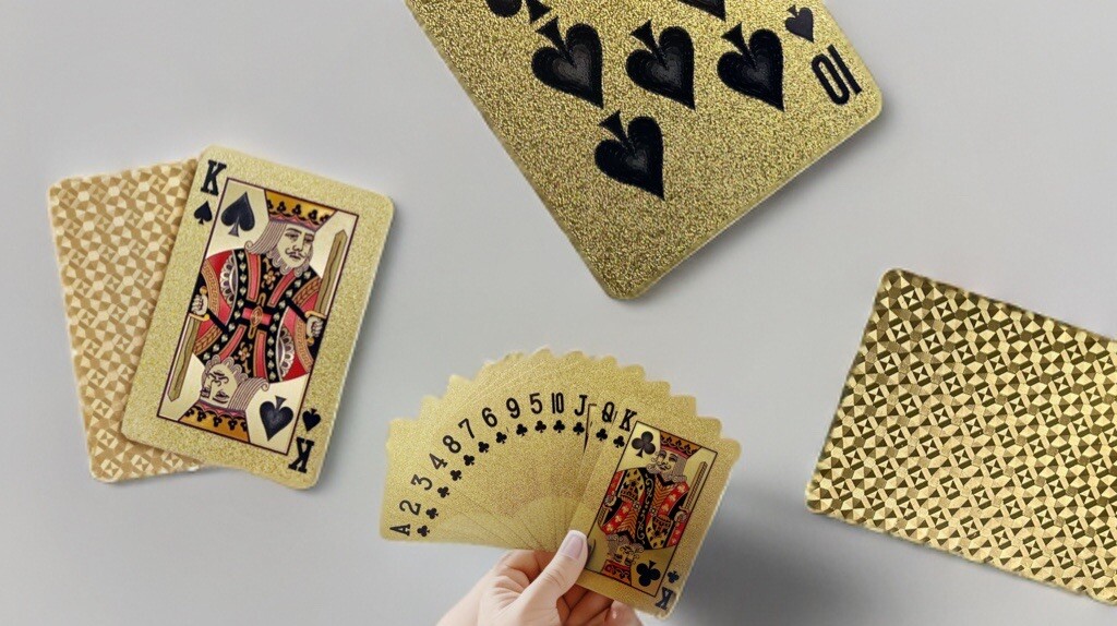2 Decks Of Diamond Waterproof Golden Playing Cards,Deck Of Cards, HD, Poker Card