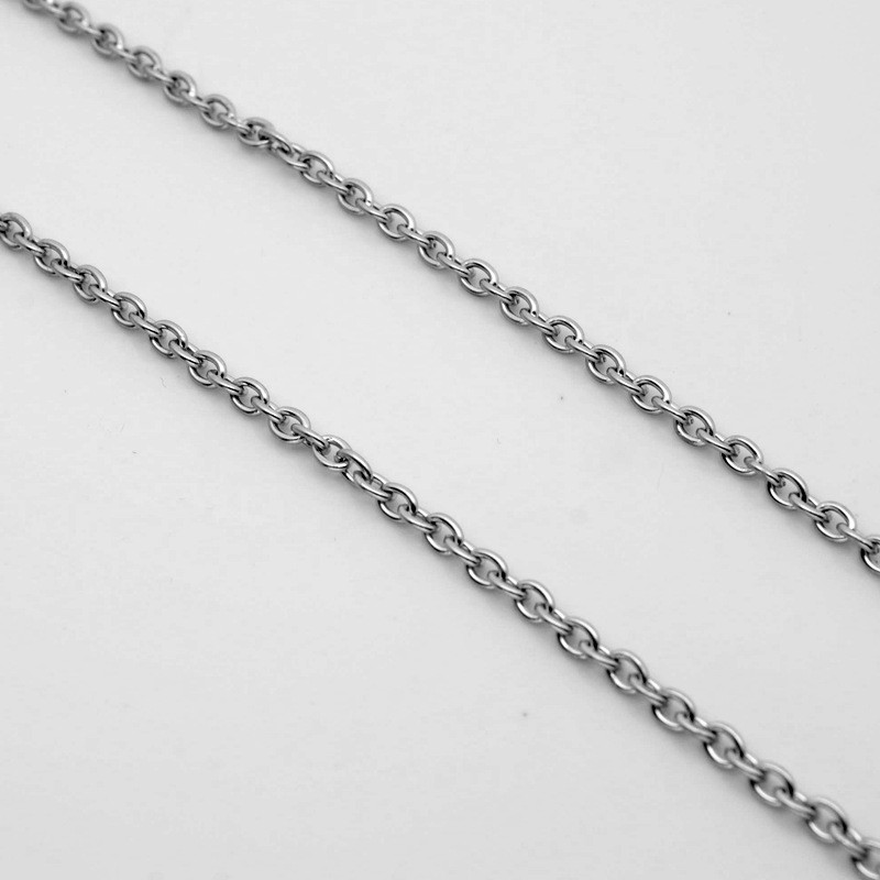 10pcs 3mm Stainless Steel "O" Shape Rolo Link Chain Necklace for Women Men