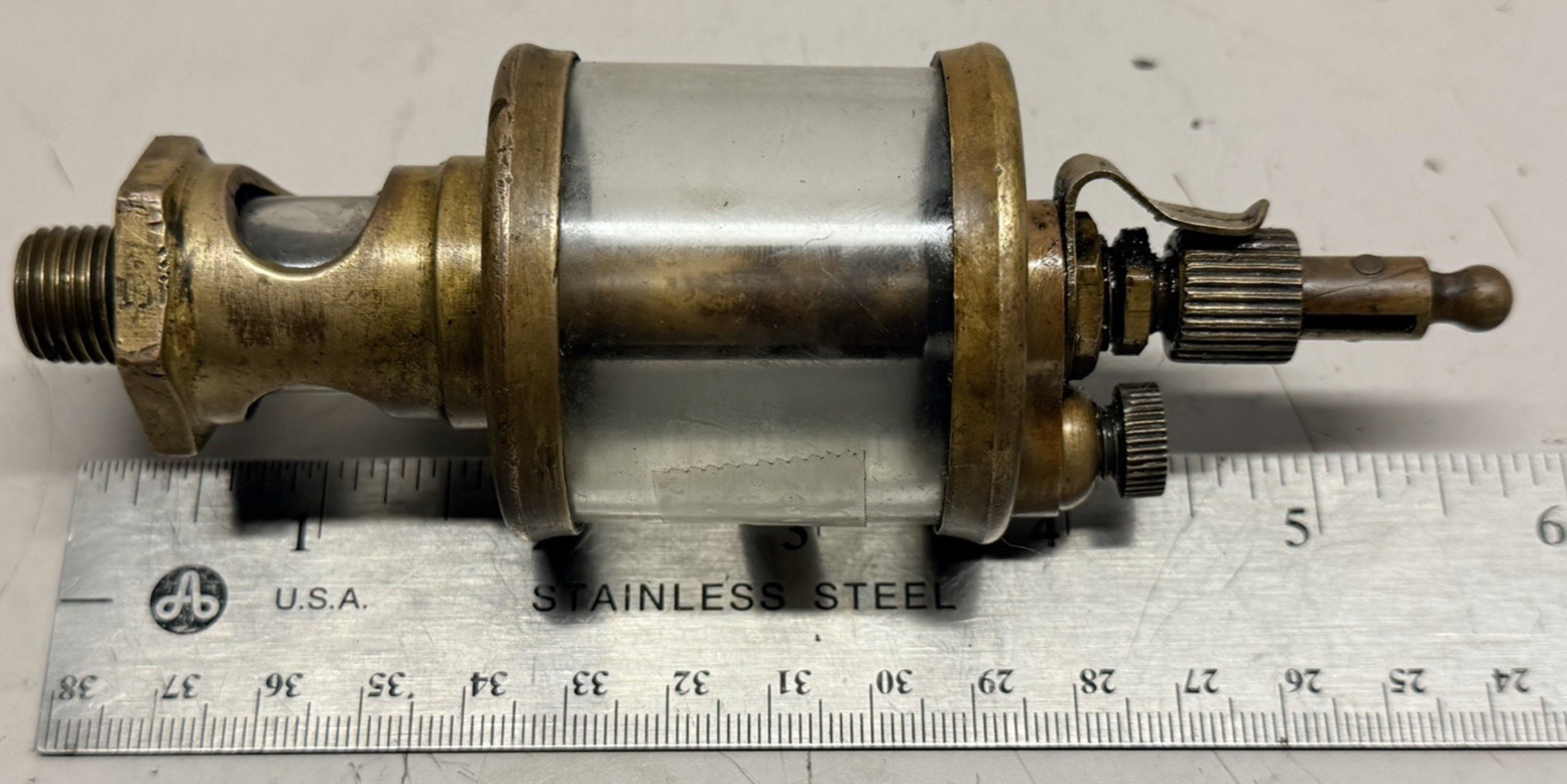 Brass Cylinder Oiler IHC M International Famous Mogul Hit Miss Engine 1/4" NPT