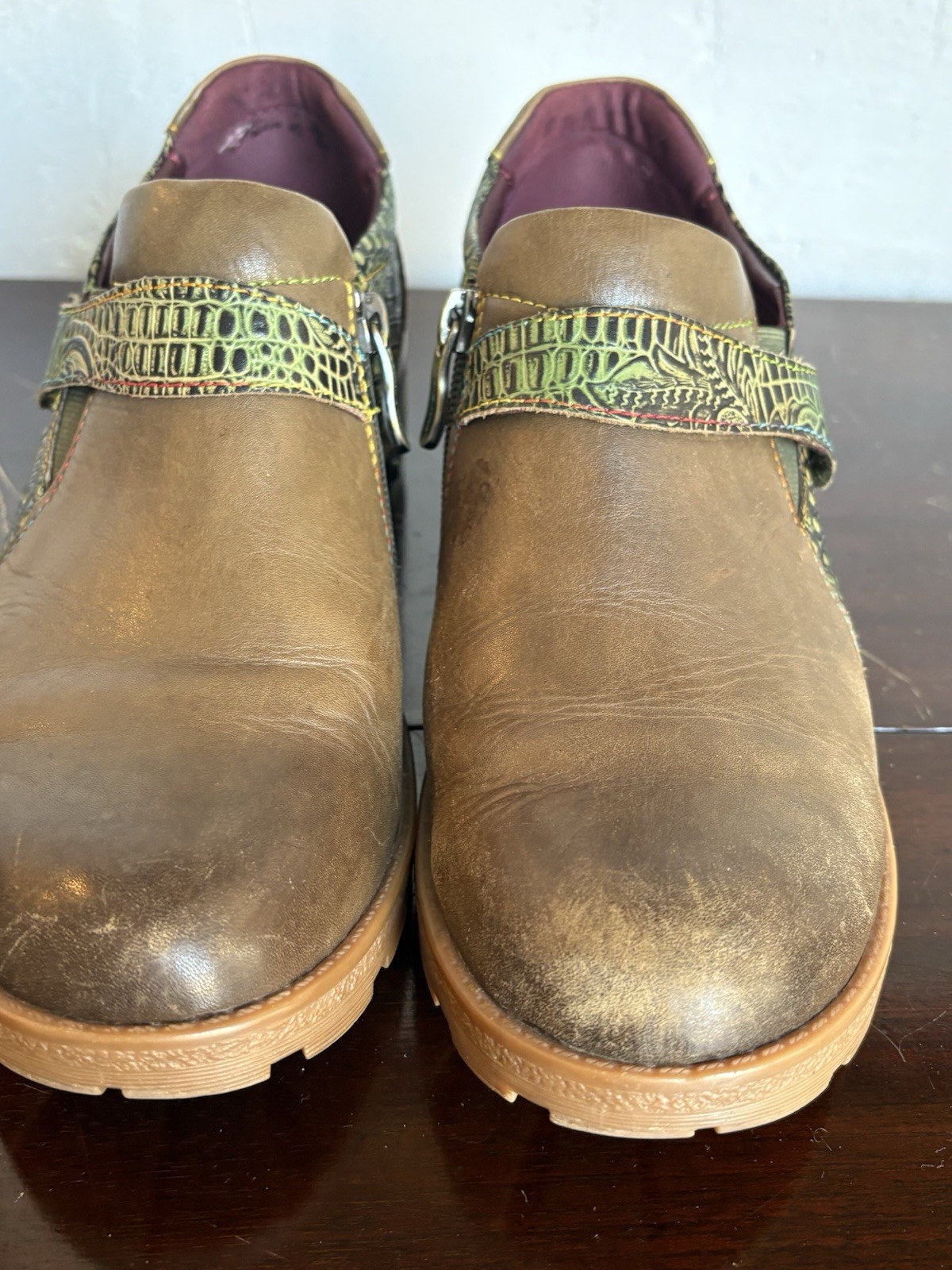 L'Artiste by Spring Step Magda Slip-On Shoes Women's Brown Size US9 EU 40 New