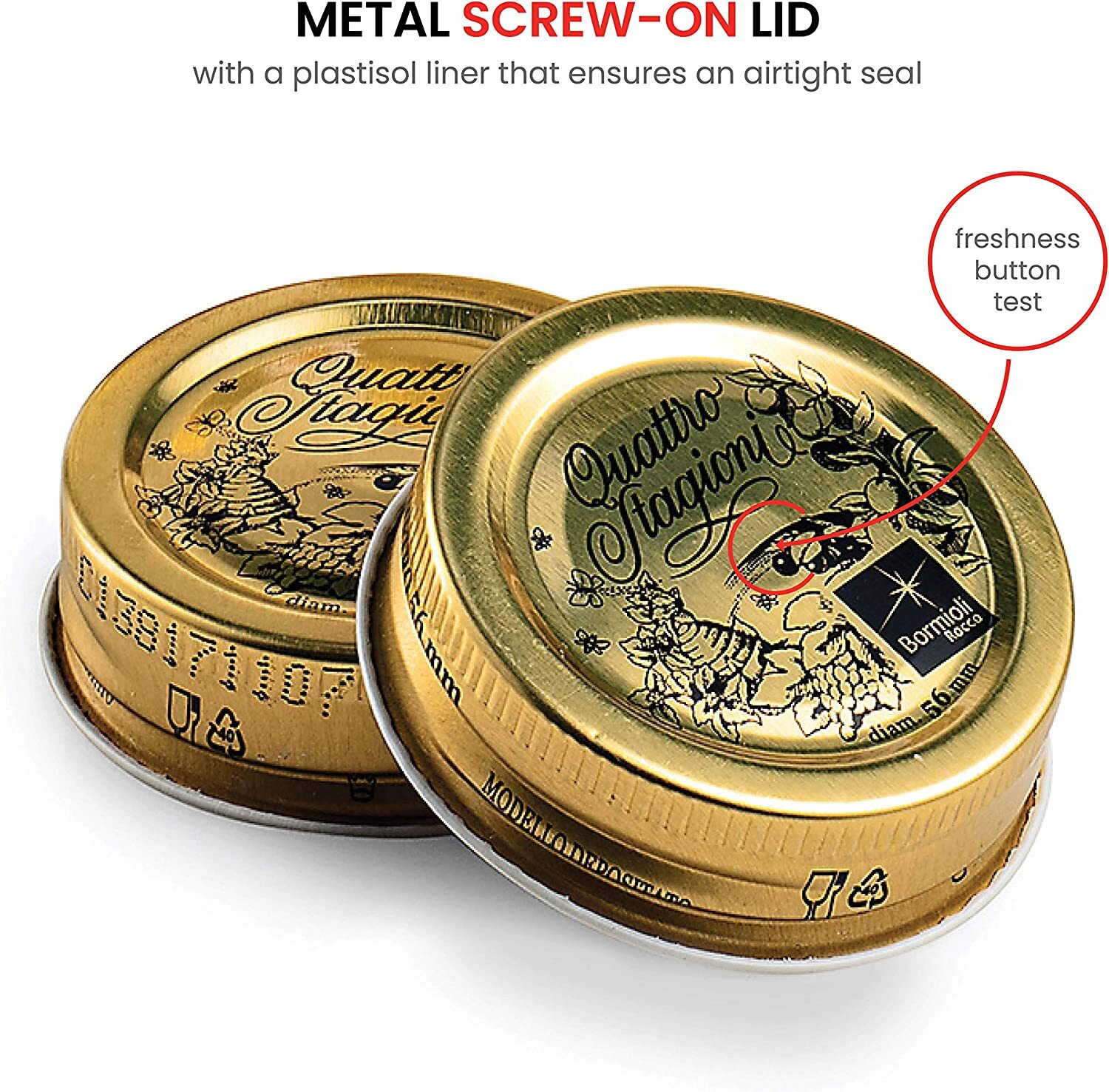 Bormioli Rocco Quattro Stagioni Small Glass Mason 5 Ounce Mini Jars 12 Pack