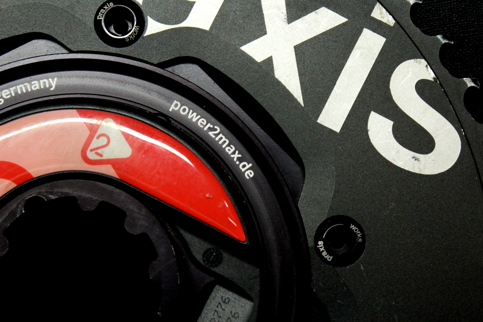 Power2max Type Road Bike Power Meter, 130 BCD w/ Praxis Works 54/42T Chainrings.