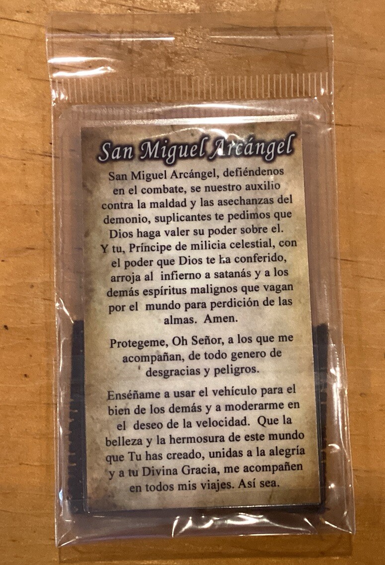 Escapulario De san Miguel Arcangel, Con Estampita De Oracion, St Michael Scapula