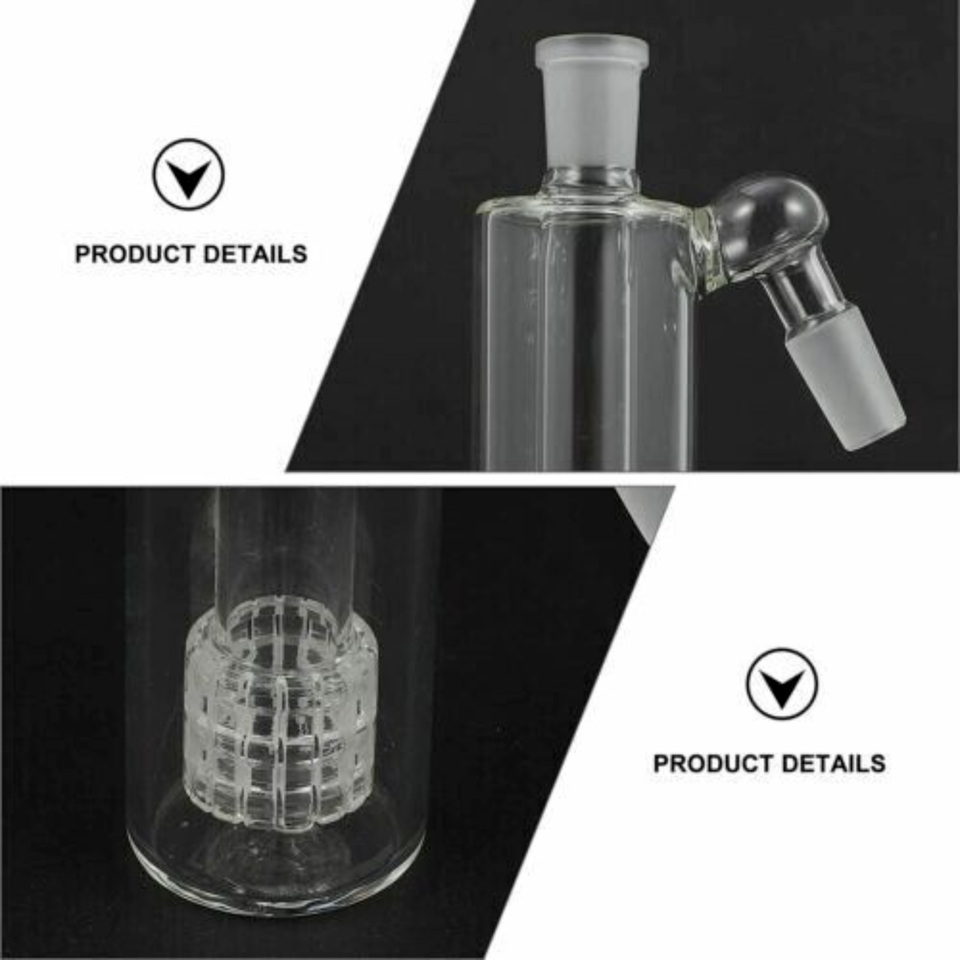 14mm Ash Catcher 45 Degree Glass Water Bong Thick Pyrex Glass Bubbler