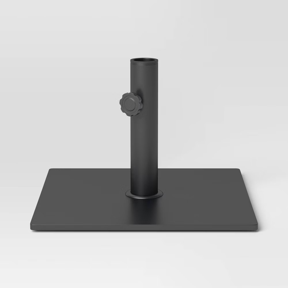 Room Essentials 25lb Black Steel Patio Umbrella Base Weather Resistant