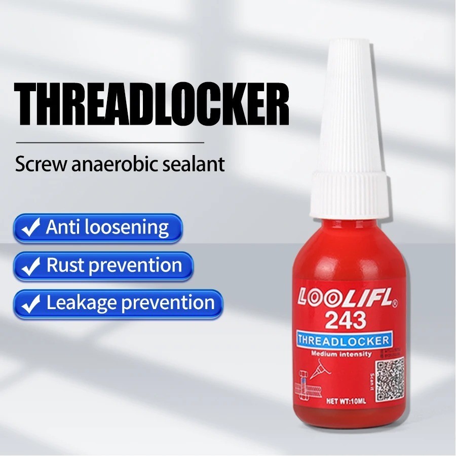 LOOLIFL Blue Thread Locker 243 Nuts-Bolts Locker, Screw Adhesive Lock Tight Seal