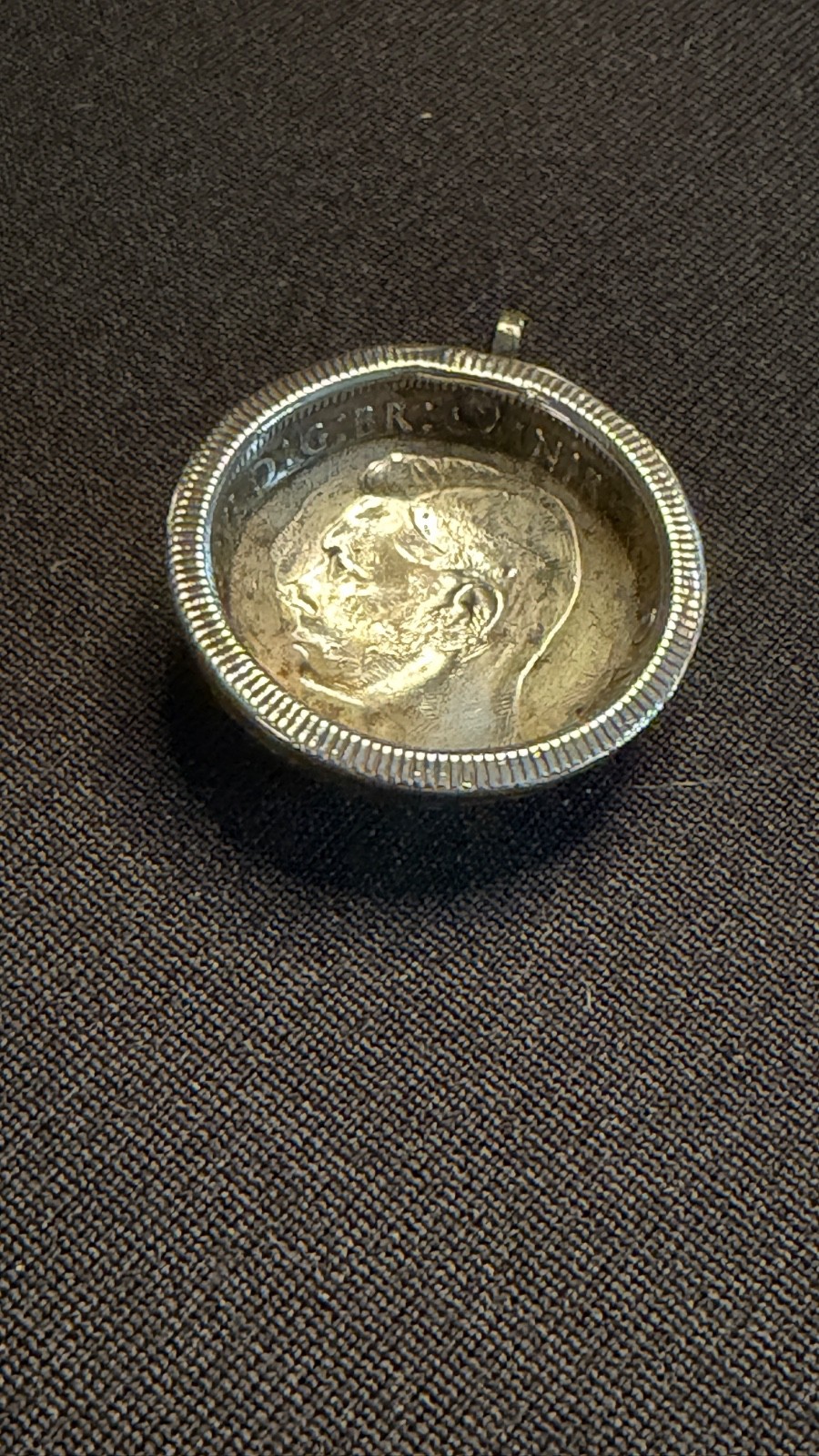 1943 Austrailian Sterling Silver Florin made into a Pendant