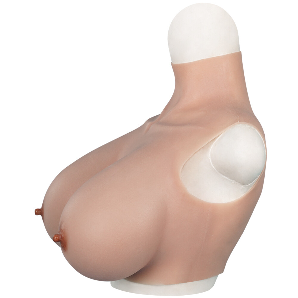Silicone Crossdresser Breast Forms Breastplates Drag Queen Fake Boobs B-H Cup