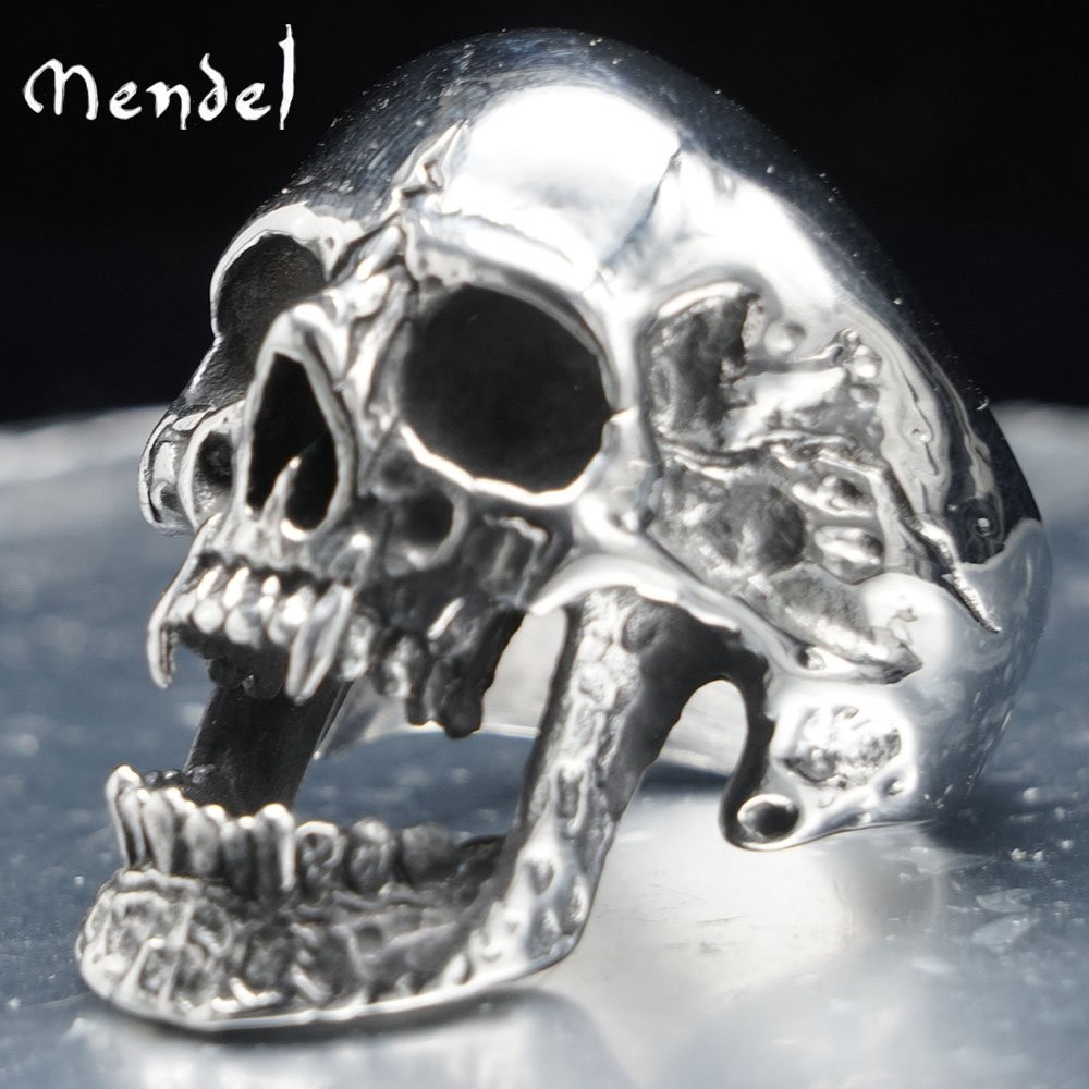 MENDEL Stainless Steel Mens Large Big Giant Gothic Skull Ring For Men Size 7-15